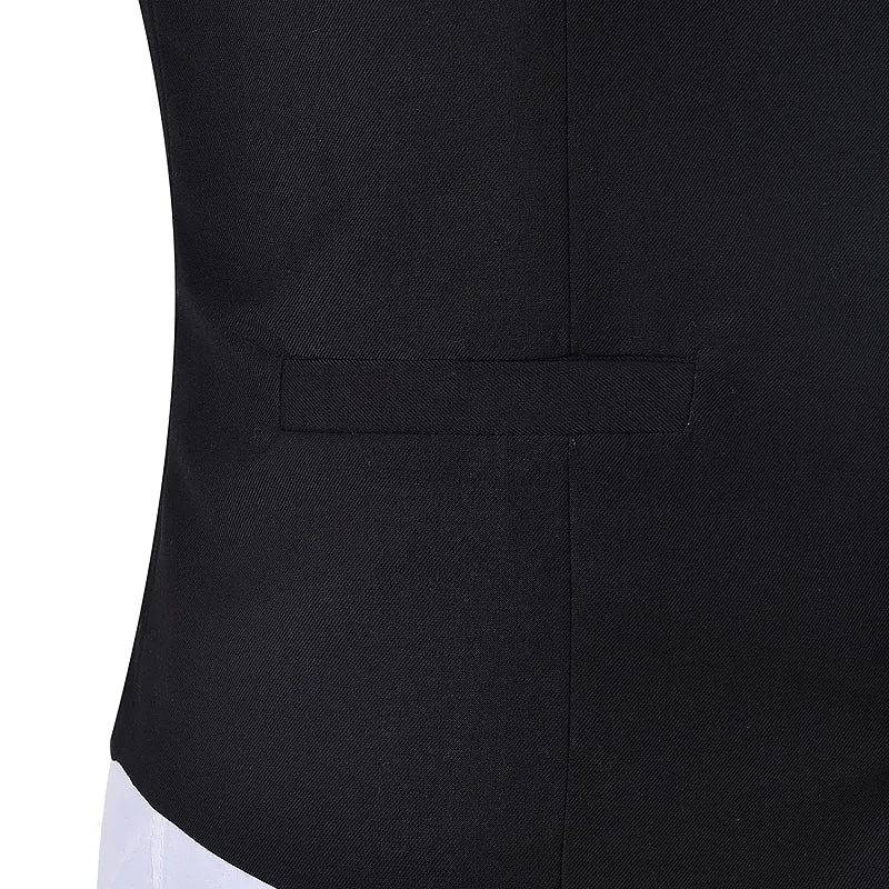 Fashion Men's Suit Vest Regular Fit U Neck Suit Vest Groomsmen