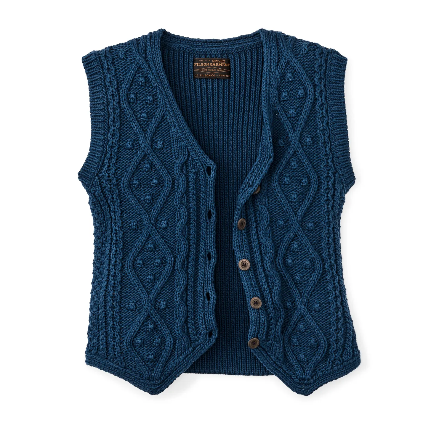 Filson Women's 3GG Rustic Cable Knit Vest