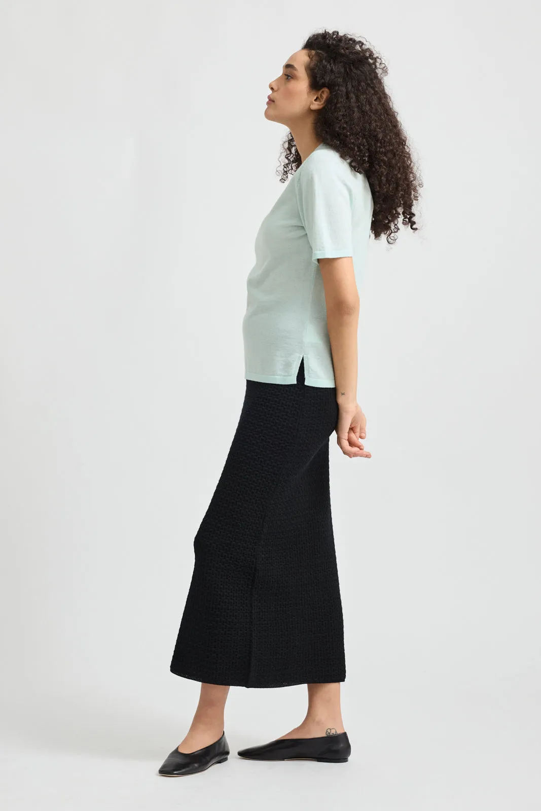 FINE SHORT SLEEVE TOP