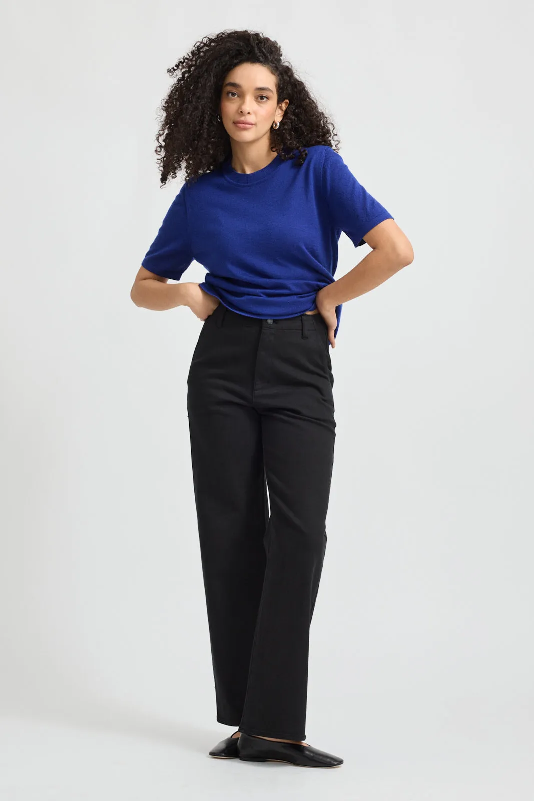 FINE SHORT SLEEVE TOP