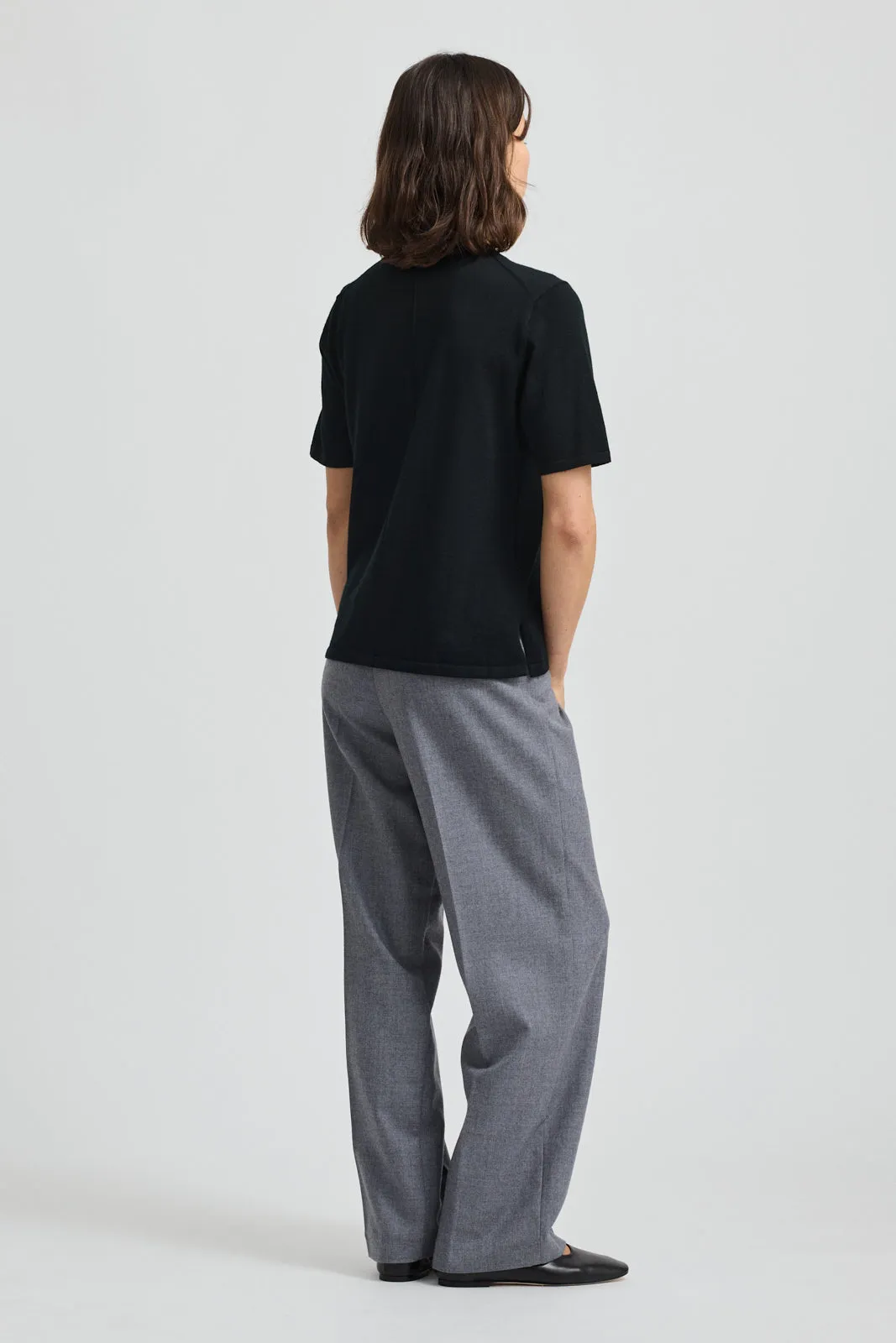 FINE SHORT SLEEVE TOP