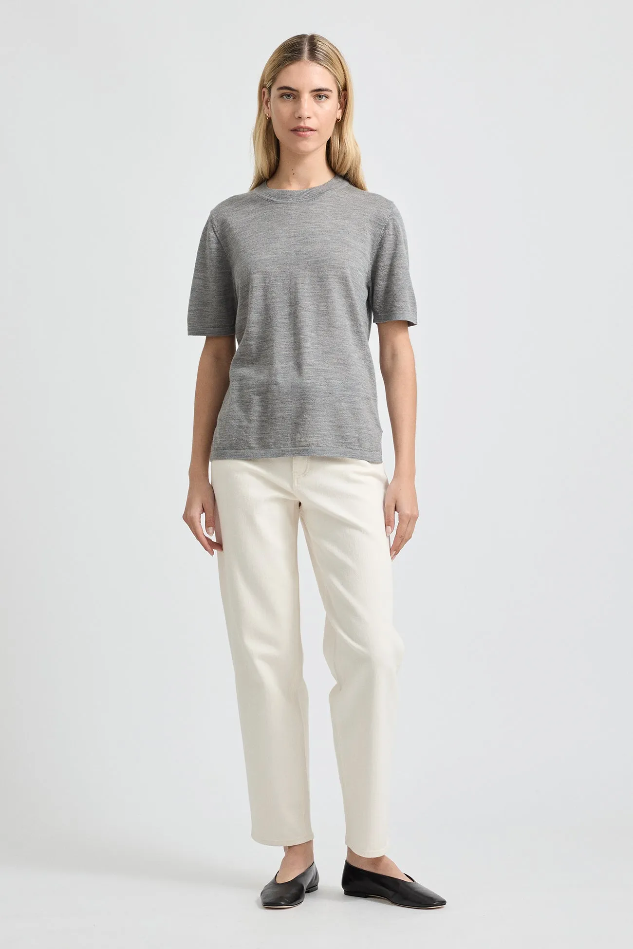 FINE SHORT SLEEVE TOP