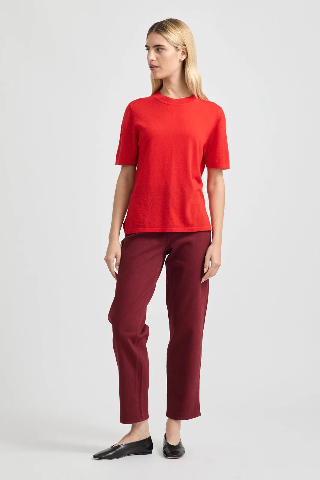 FINE SHORT SLEEVE TOP