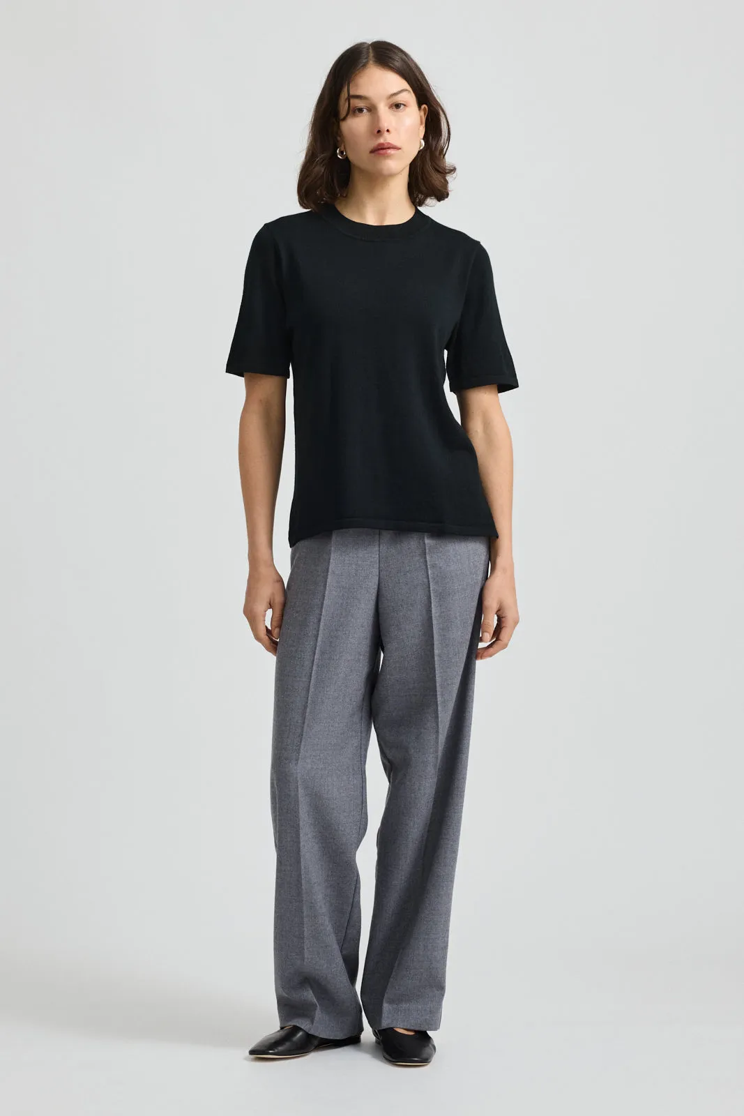 FINE SHORT SLEEVE TOP