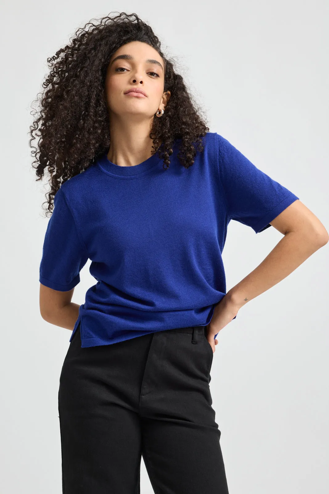 FINE SHORT SLEEVE TOP