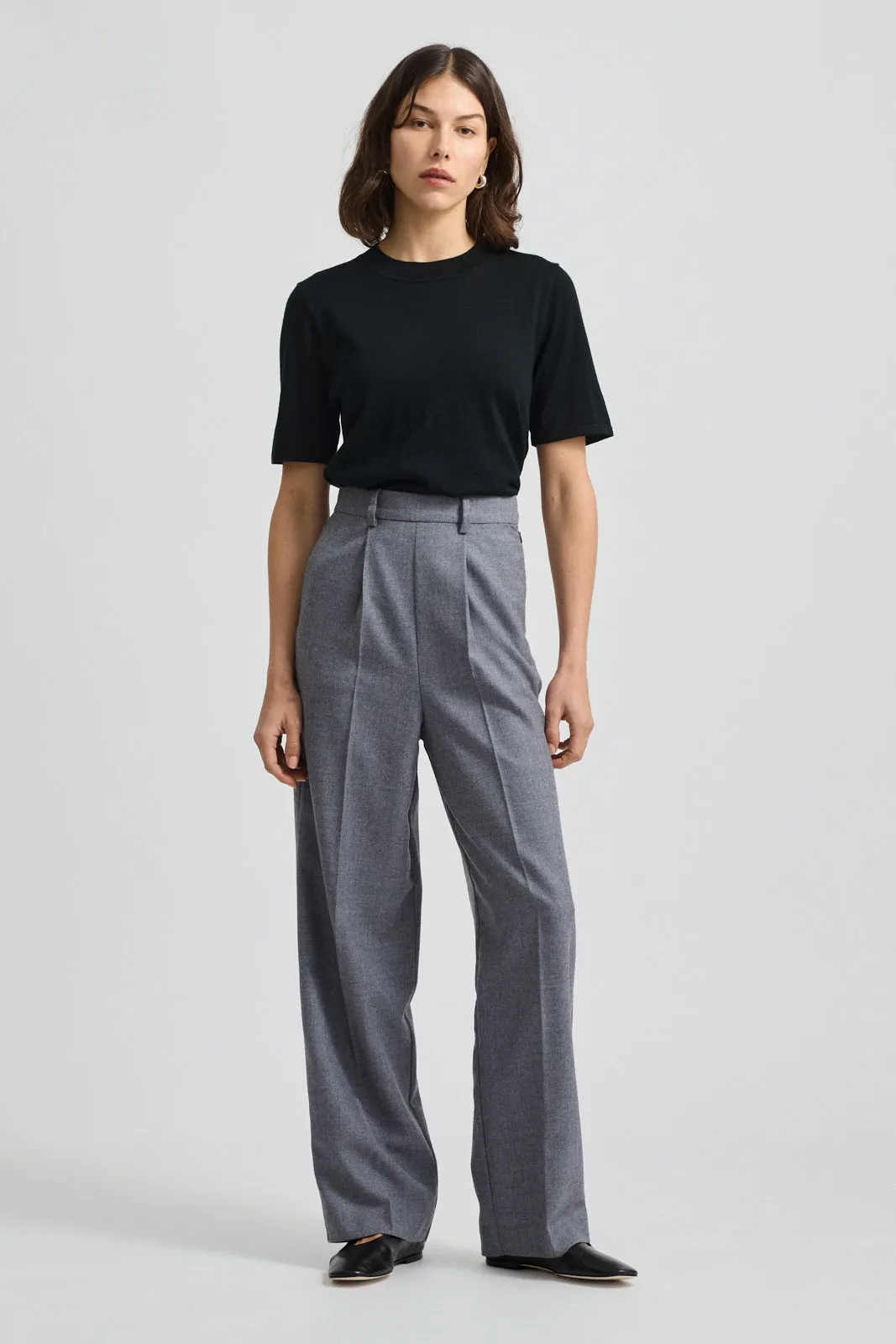 FINE SHORT SLEEVE TOP