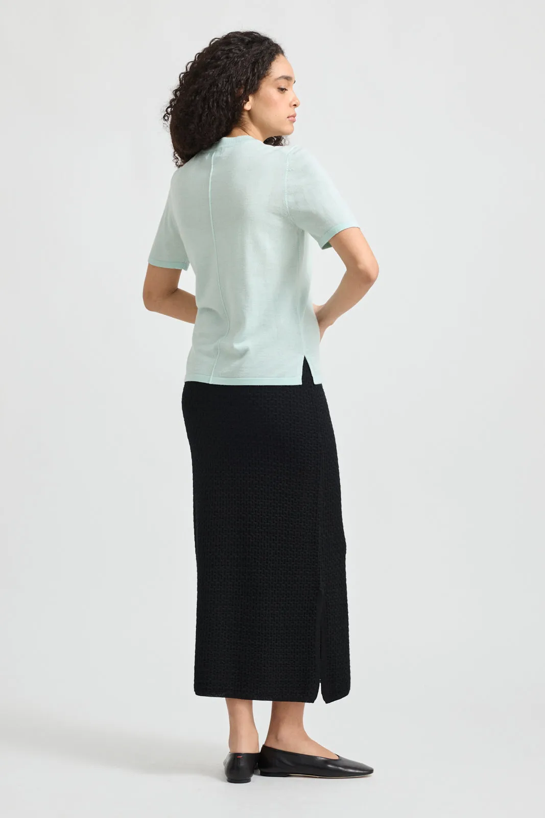 FINE SHORT SLEEVE TOP