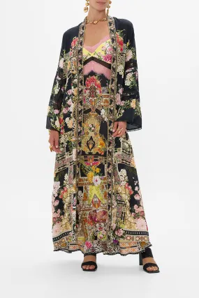 FLARE SLEEVE LONG ROBE ADORNED IN ALEXANDRIA