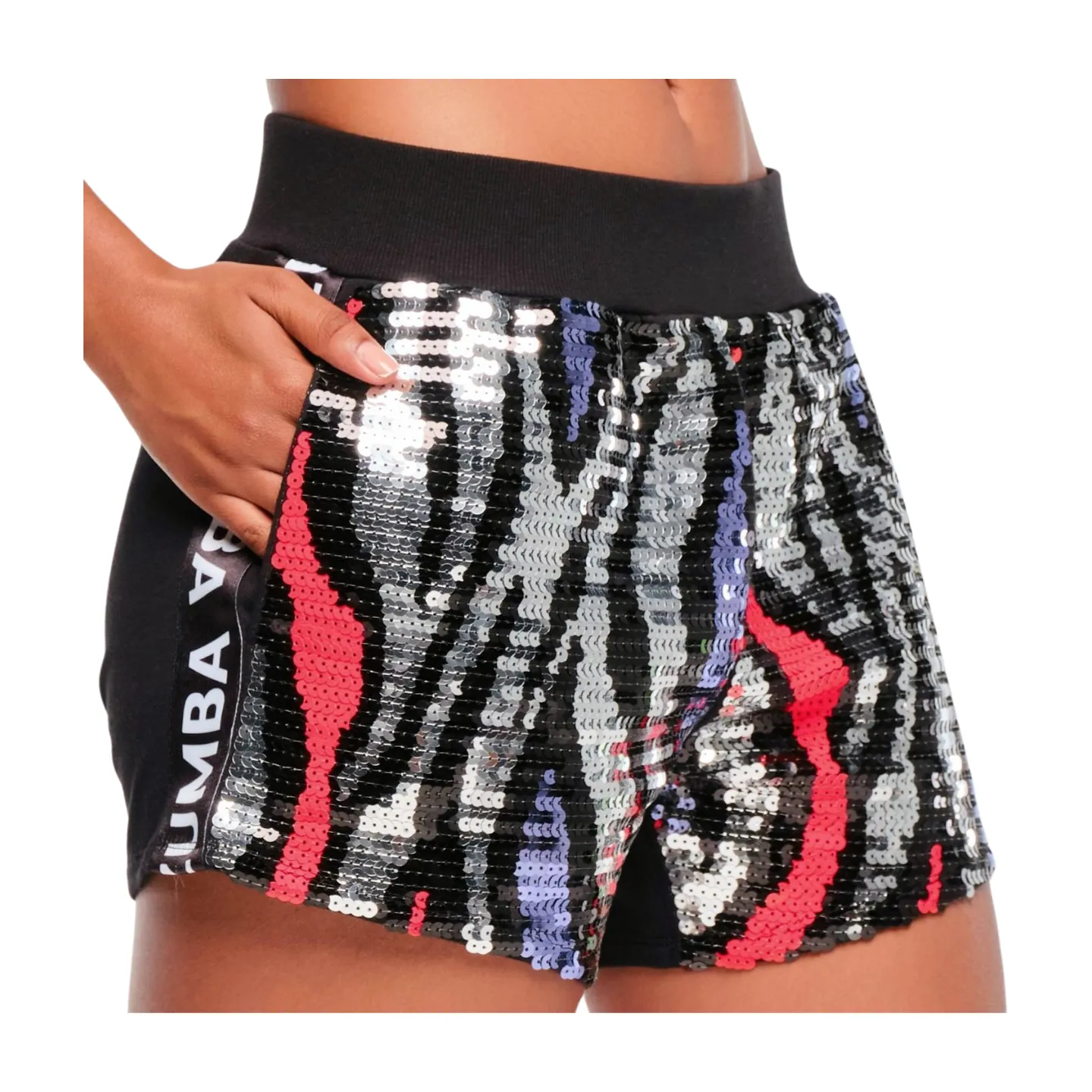 Funscape Sequin Boxing Short With Side Trim