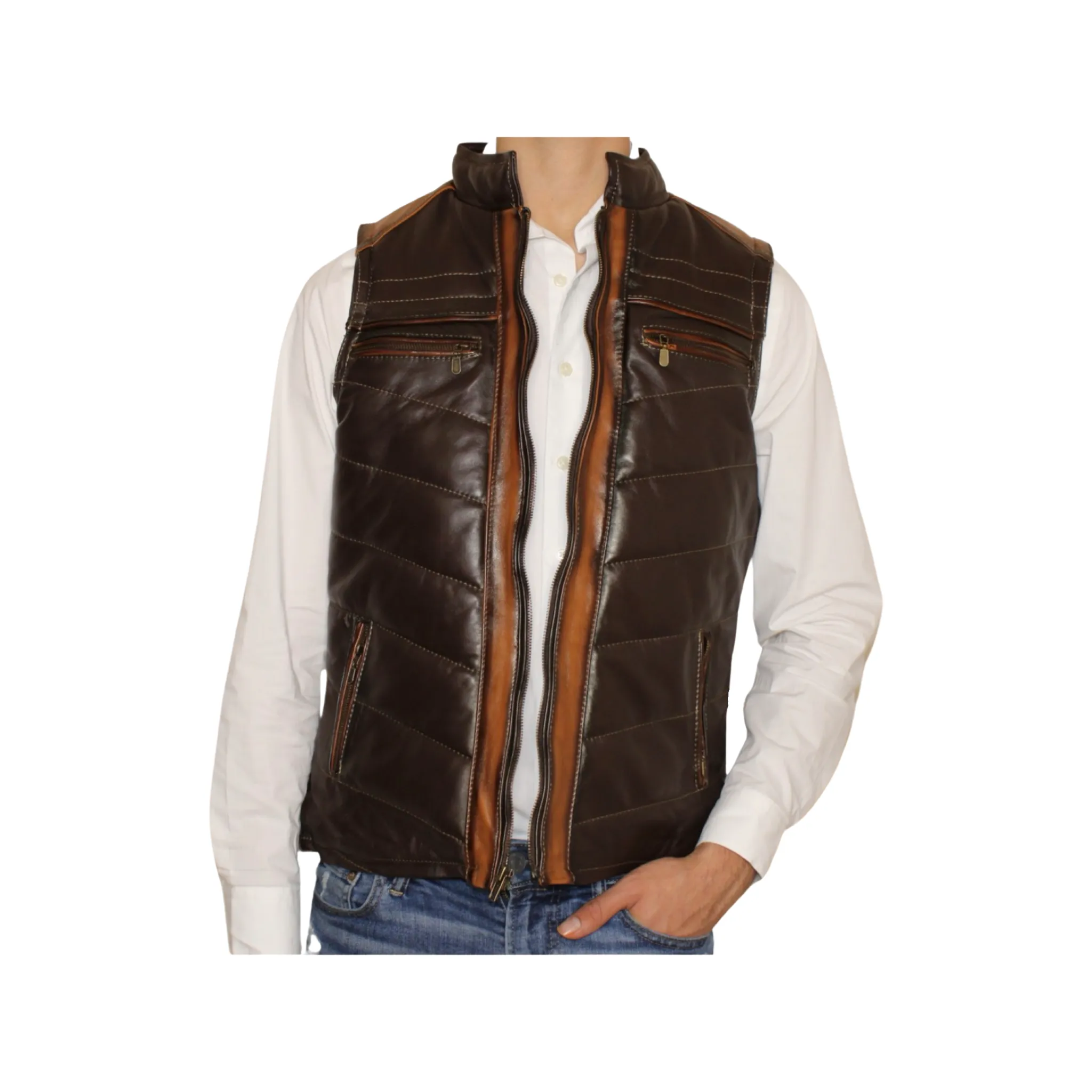 Goldrush Rustic Leather Vest