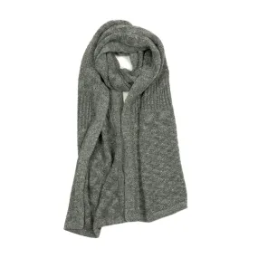 Grey donegal wool and cashmere "Stonewall" scarf