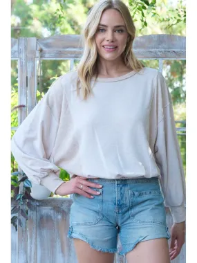 Hailey & Co Rib and Two Tone Knit Mixed Top