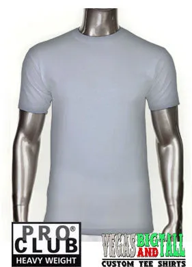 Heather Grey Pro Club Short Sleeve Heavyweight Premium T Shirt