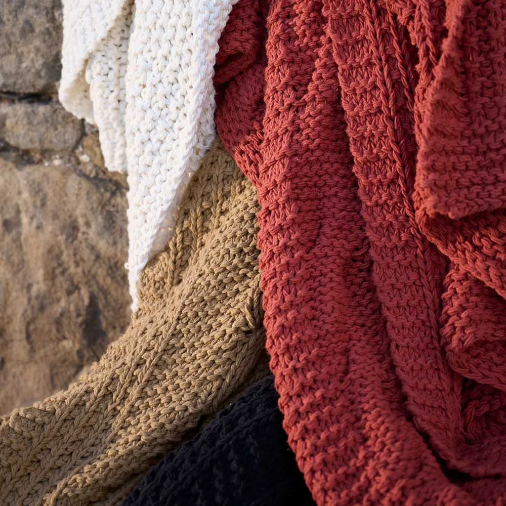 Heirloom Handwoven Throw - Rust