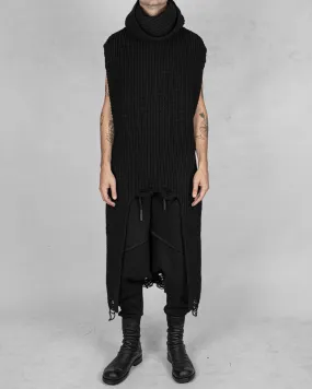 High neck knit sweater
