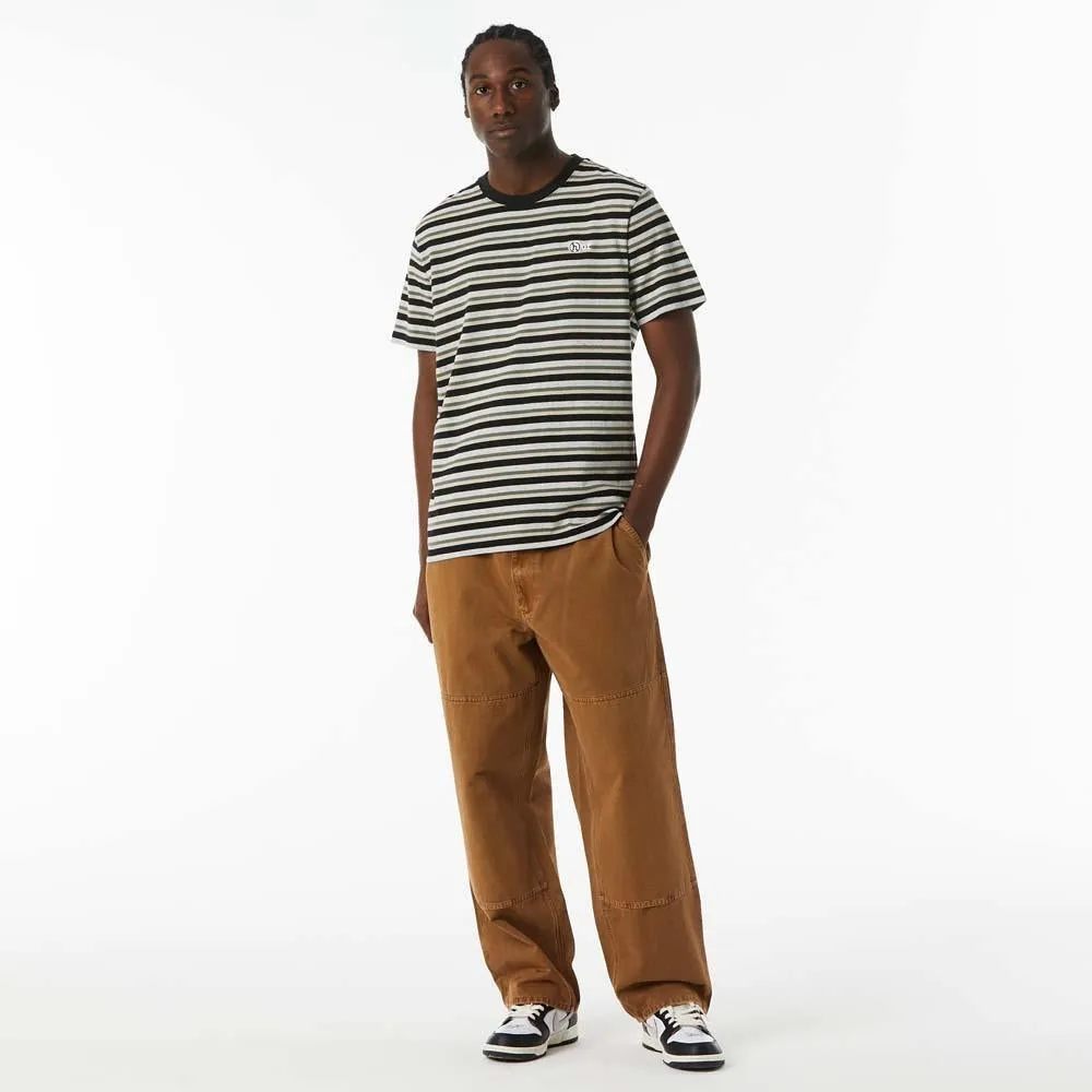 Huf Webster Stripe Knit T-Shirt Cream