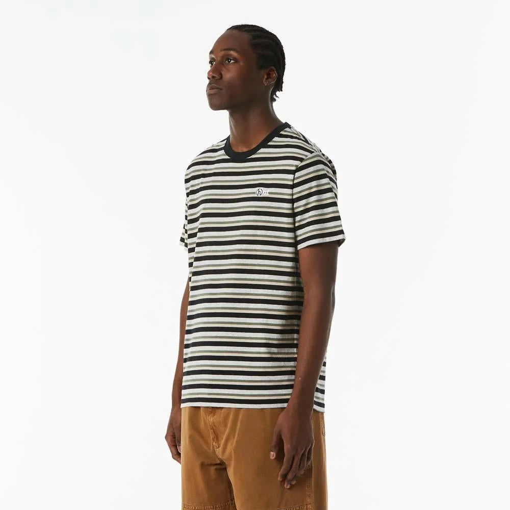 Huf Webster Stripe Knit T-Shirt Cream