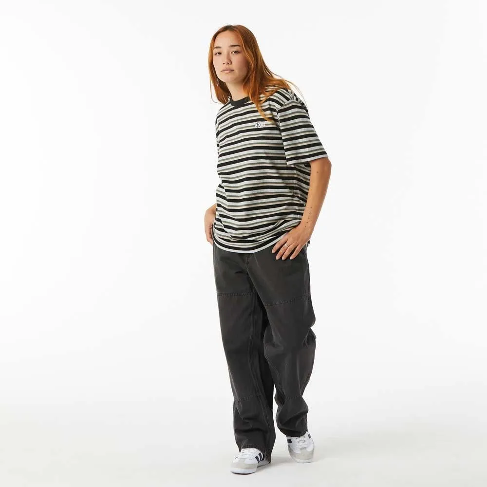 Huf Webster Stripe Knit T-Shirt Cream
