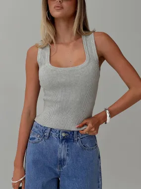Issues Knit Top Grey