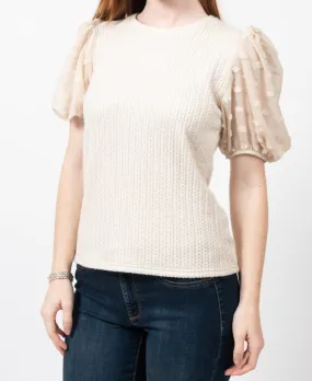 Ivy Jane Ivory Knit Textured Top