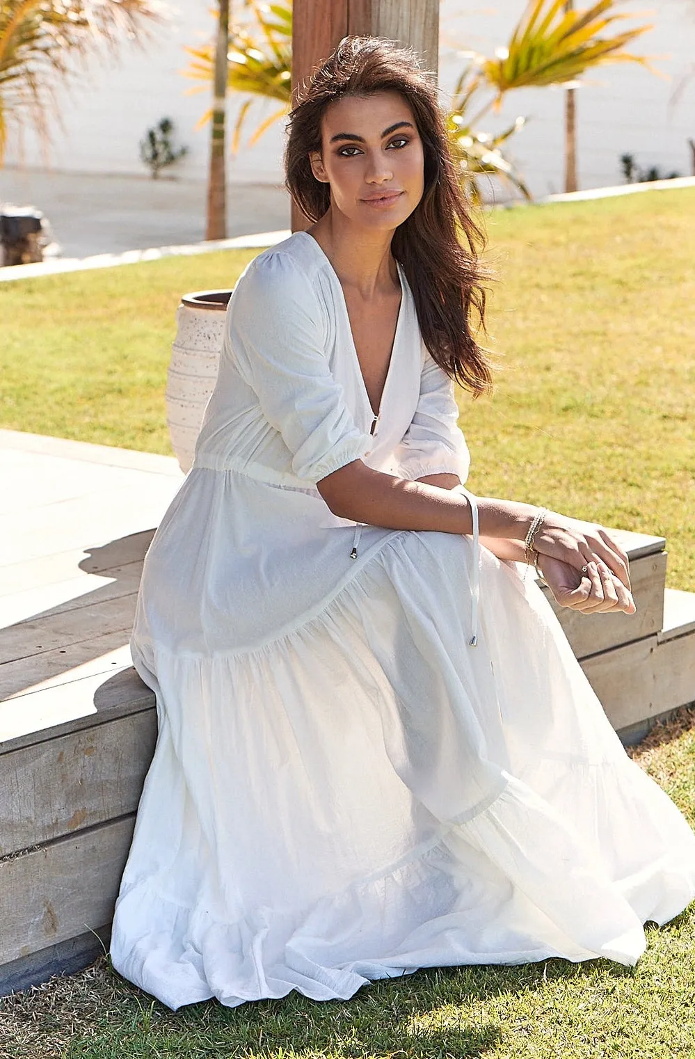 Jaase Tessa Maxi Dress | White Poppy