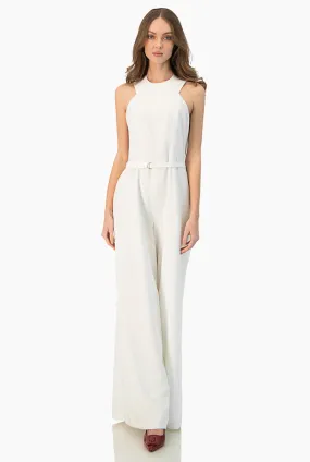 Jumpsuit amplio liso sin mangas