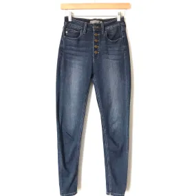 JustUSA Button Up Skinny Jeans- Size 2 (Inseam 26”)