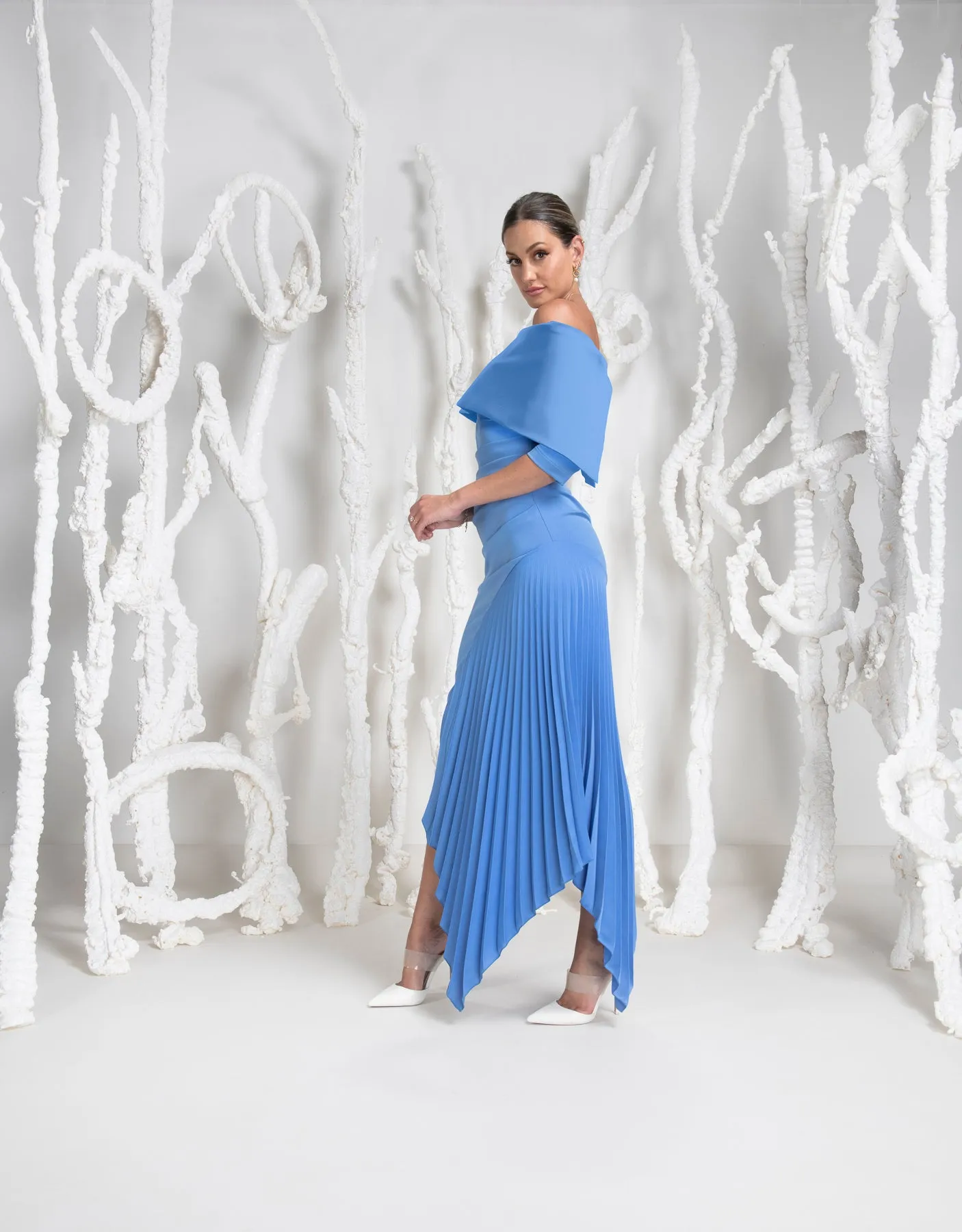 Kevan Jon Keira Bardot dress new blue