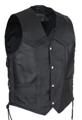 Kids Regular Vest with Side Laces Premium Cowhide Leather