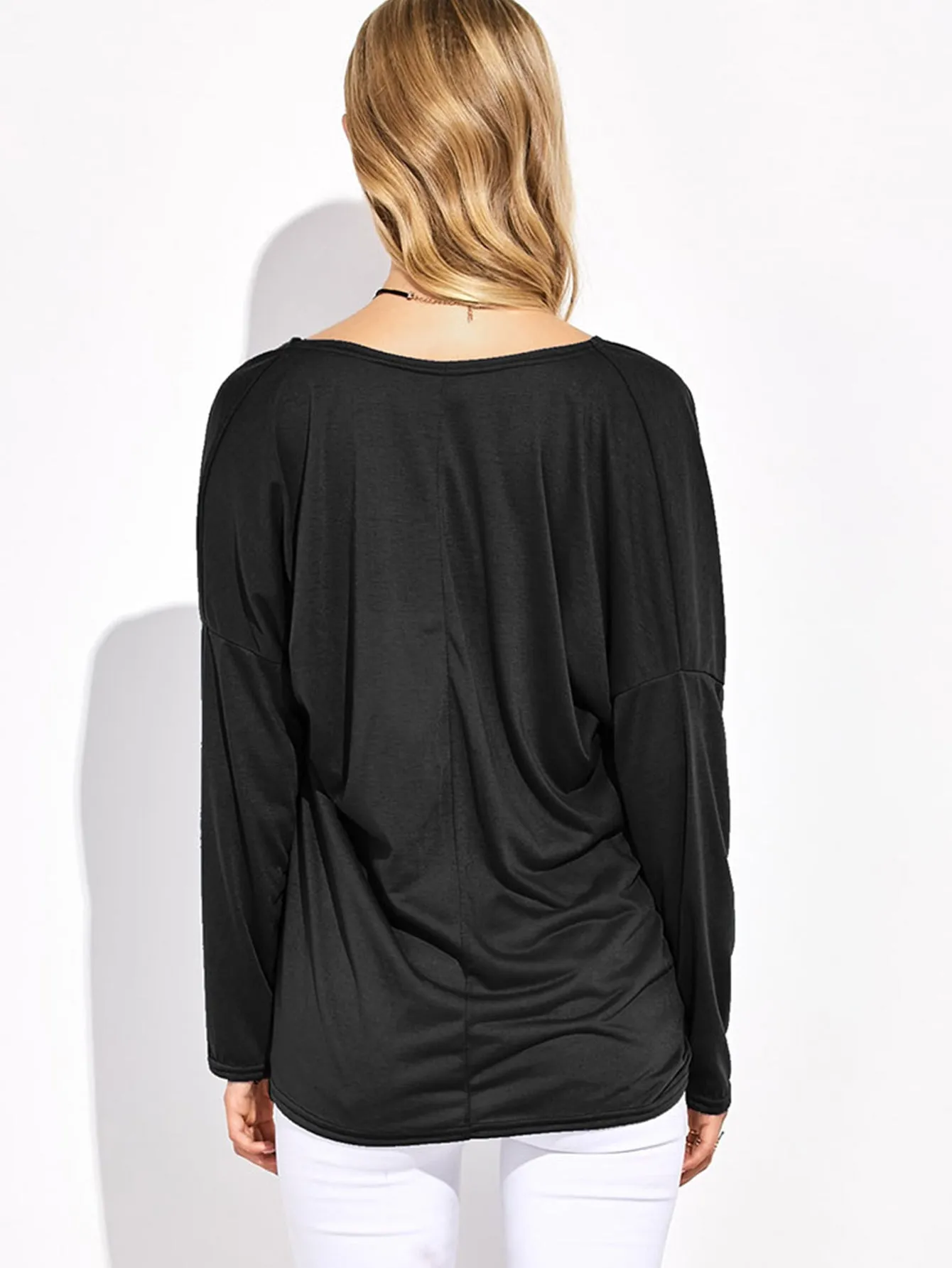 KittenAlarm - Drop Shoulder Twist Front Top