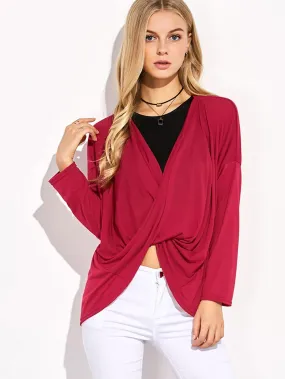 KittenAlarm - Drop Shoulder Twist Front Top