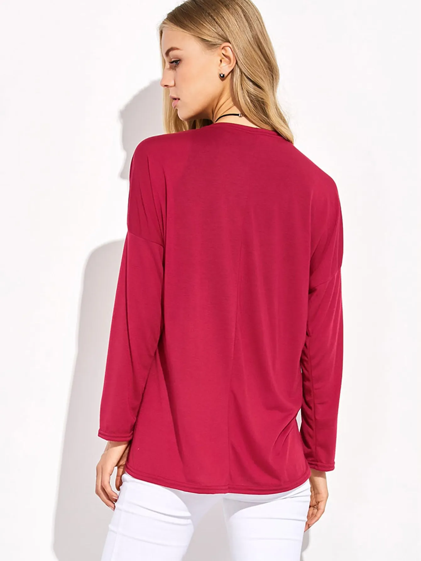 KittenAlarm - Drop Shoulder Twist Front Top
