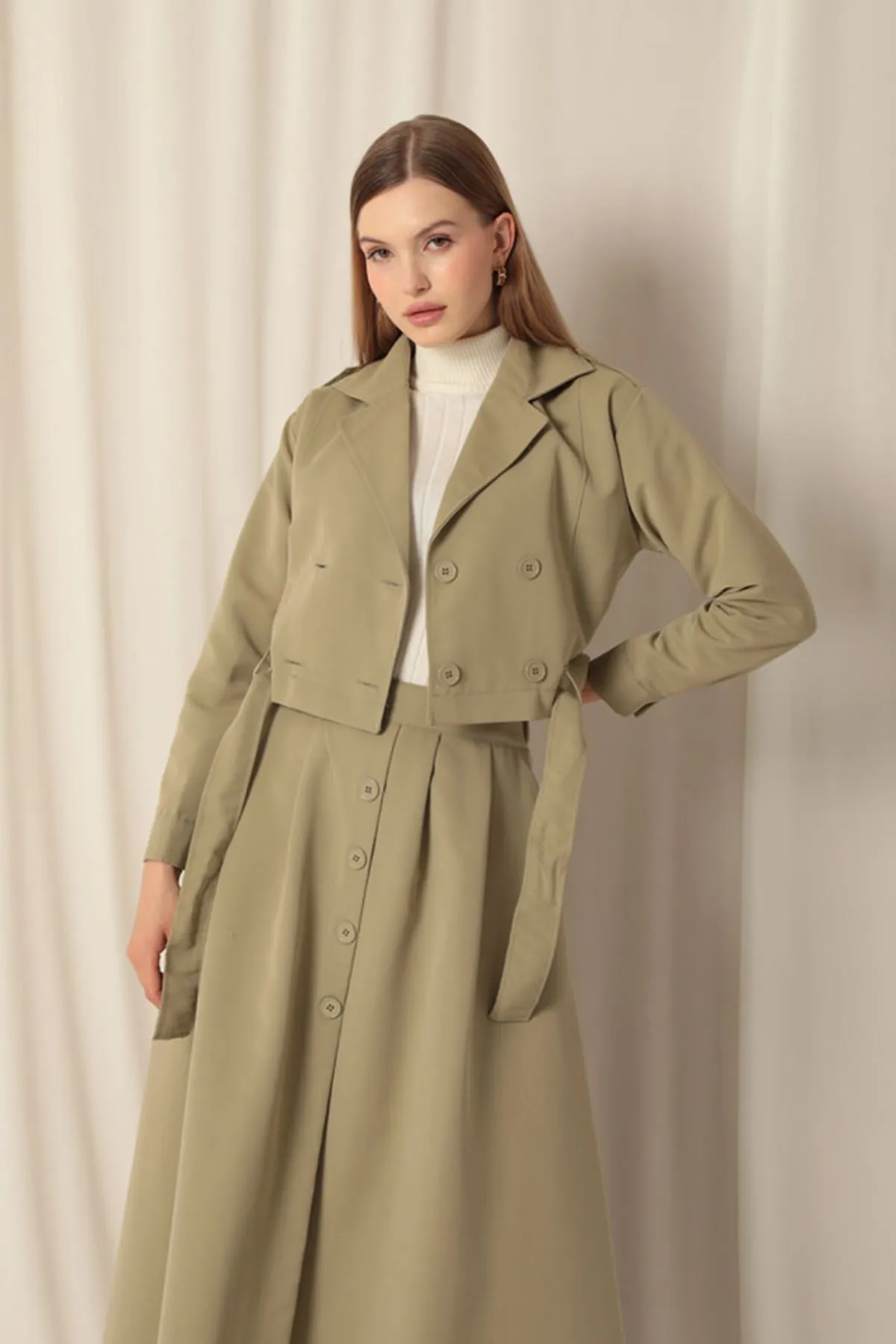 KKT Torino Fabric Women's Mint Skirt Suit - Brampton