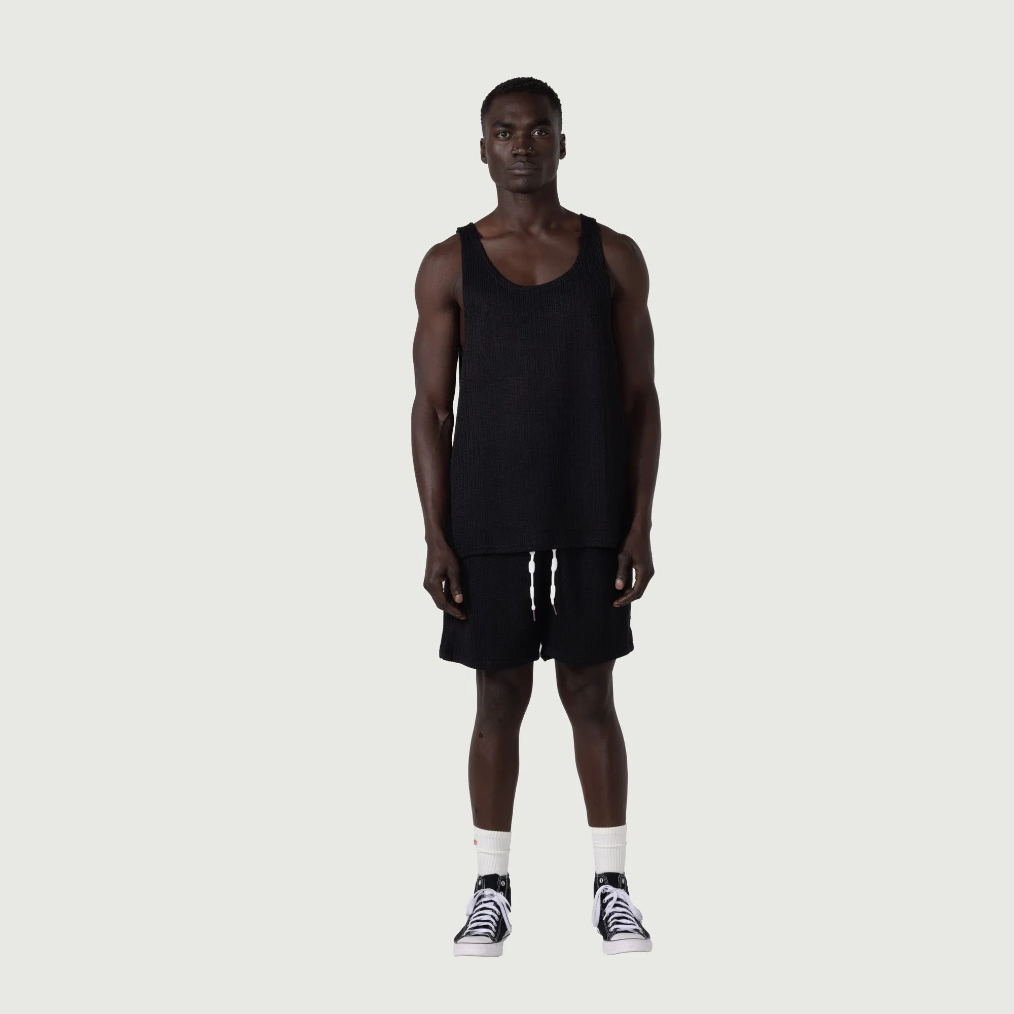 Knit Tank Top - Black