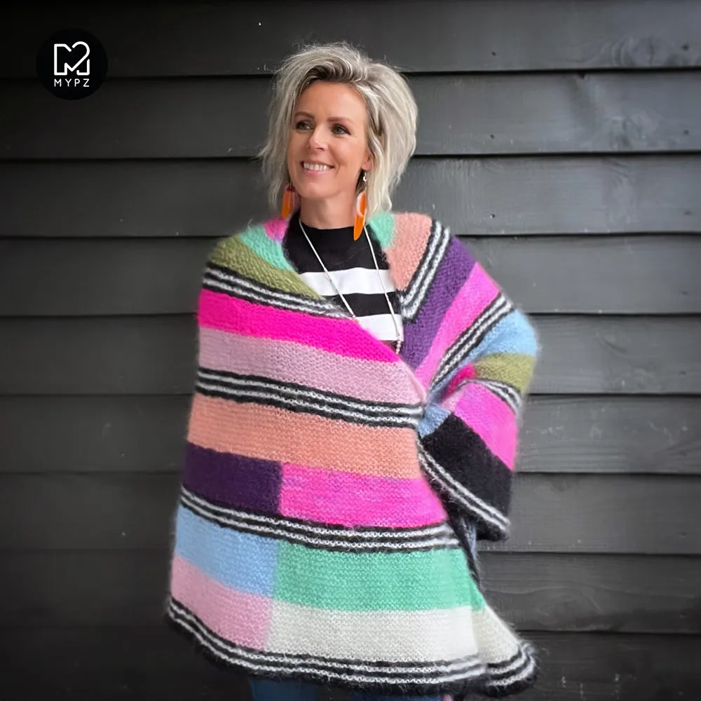 Knitting pattern - Big Cosy Cuddle Mohair Shawl No6 (ENG-NL)