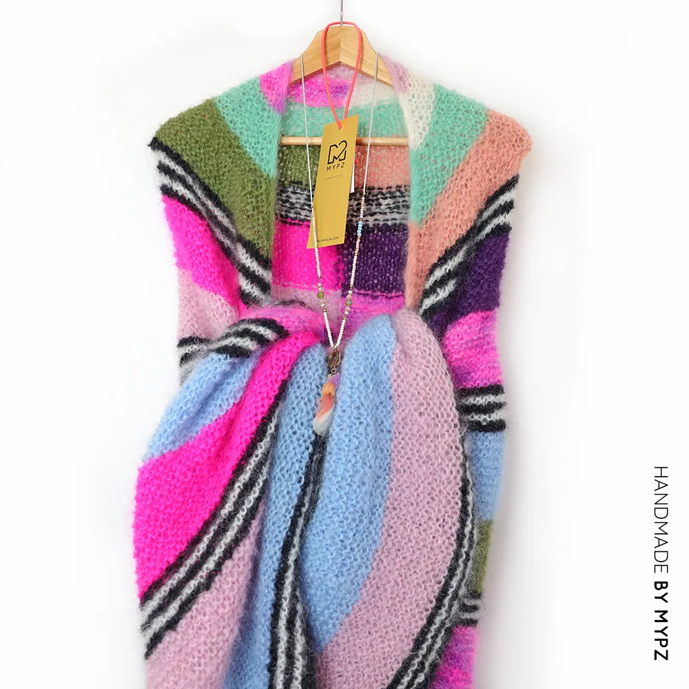 Knitting pattern - Big Cosy Cuddle Mohair Shawl No6 (ENG-NL)