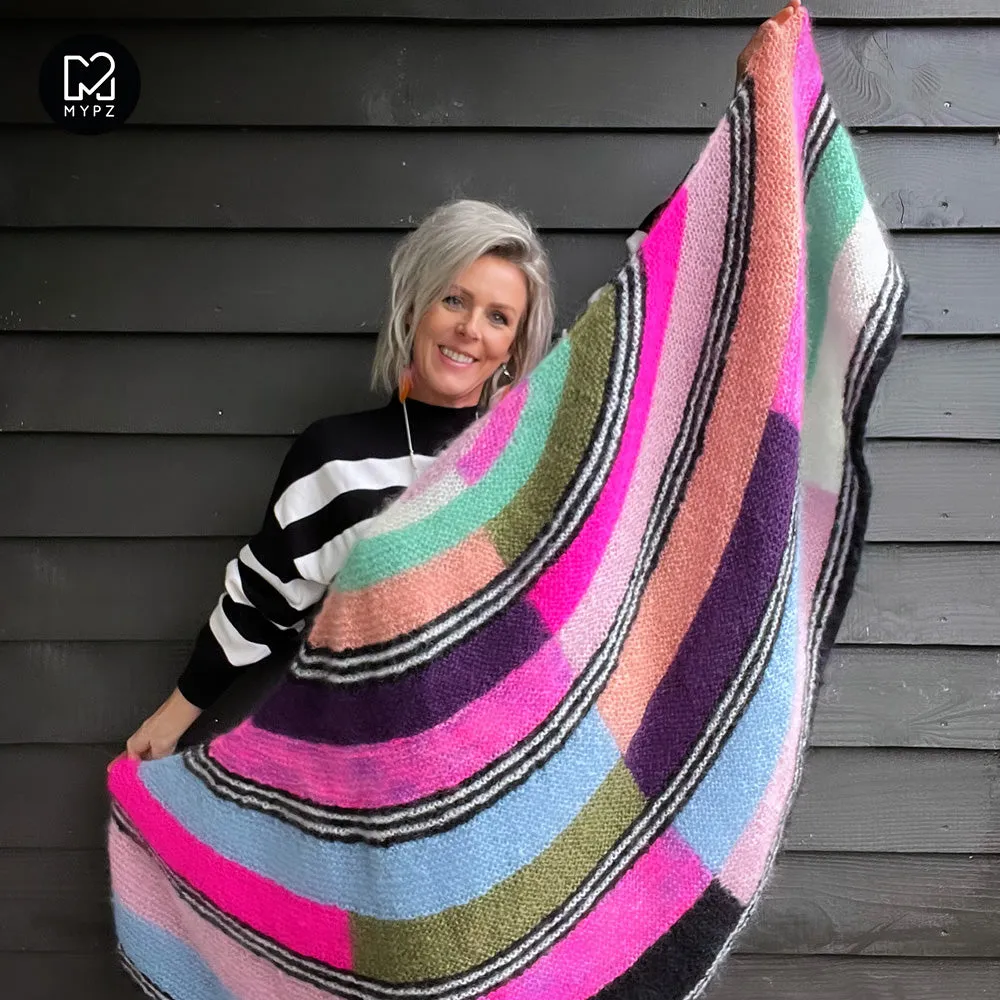 Knitting pattern - Big Cosy Cuddle Mohair Shawl No6 (ENG-NL)
