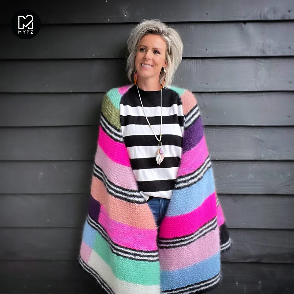 Knitting pattern - Big Cosy Cuddle Mohair Shawl No6 (ENG-NL)
