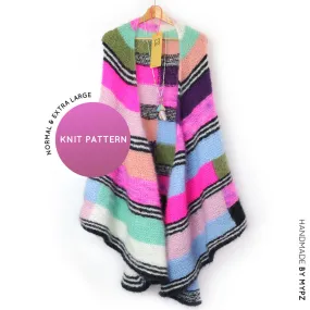 Knitting pattern - Big Cosy Cuddle Mohair Shawl No6 (ENG-NL)