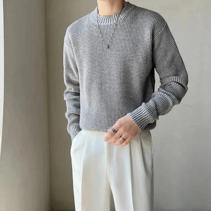 [Korean Style] 6 Colors Wool Round Neck Knitted Pullovers