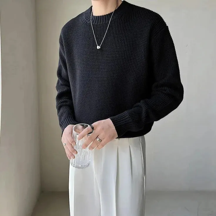 [Korean Style] 6 Colors Wool Round Neck Knitted Pullovers