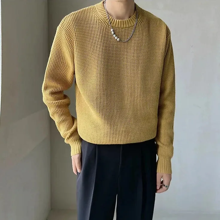 [Korean Style] 6 Colors Wool Round Neck Knitted Pullovers
