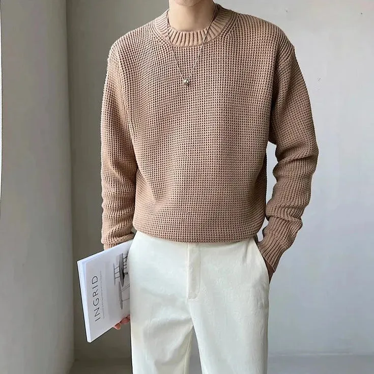 [Korean Style] 6 Colors Wool Round Neck Knitted Pullovers
