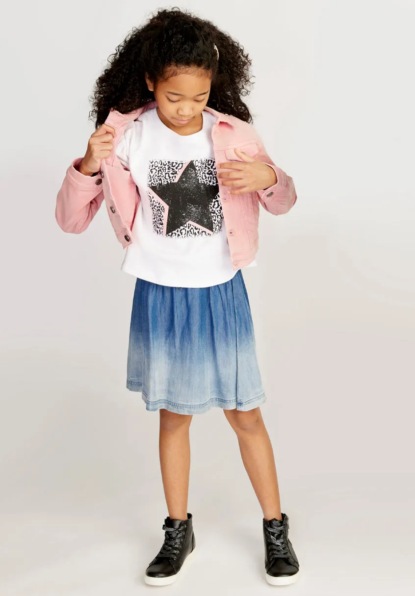 Leopard Star Puff Sleeve Sweat Top