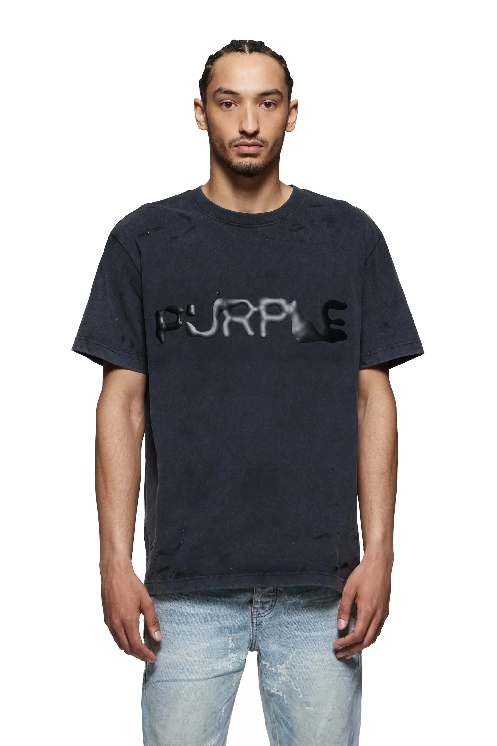 Liquid Wordmark Tee (Black) - P117-HBLW125