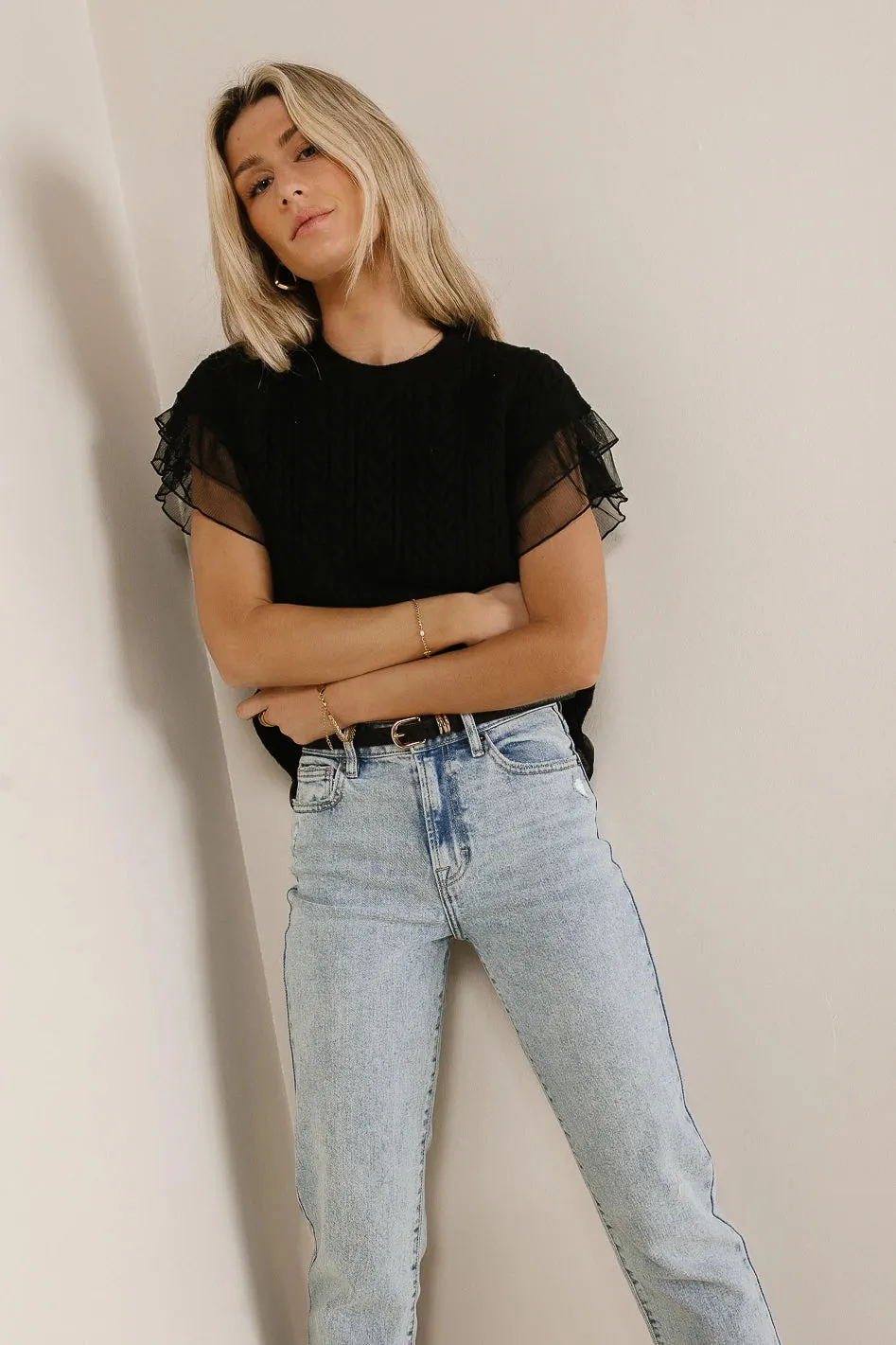 Maisie Cable Knit Sweater Top - FINAL SALE