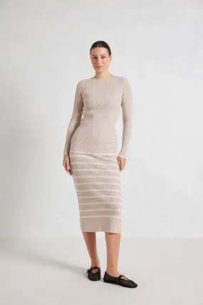 Marley Merino Top in Beige