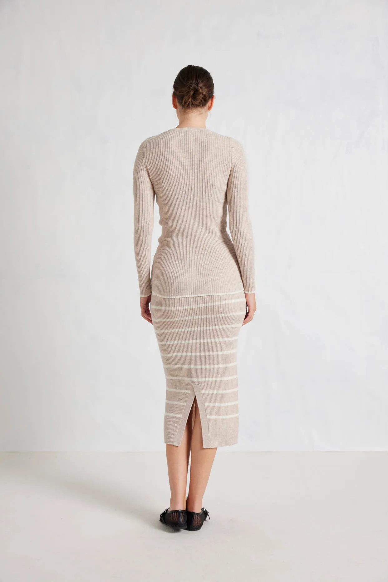 Marley Merino Top in Beige