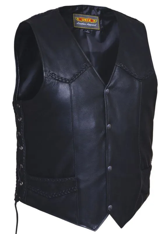 Mens PREMIUM Traditional Braided Vest