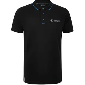 Mercedes-EQ Formula E Women's Buttoned Polo Shirt - Black/White